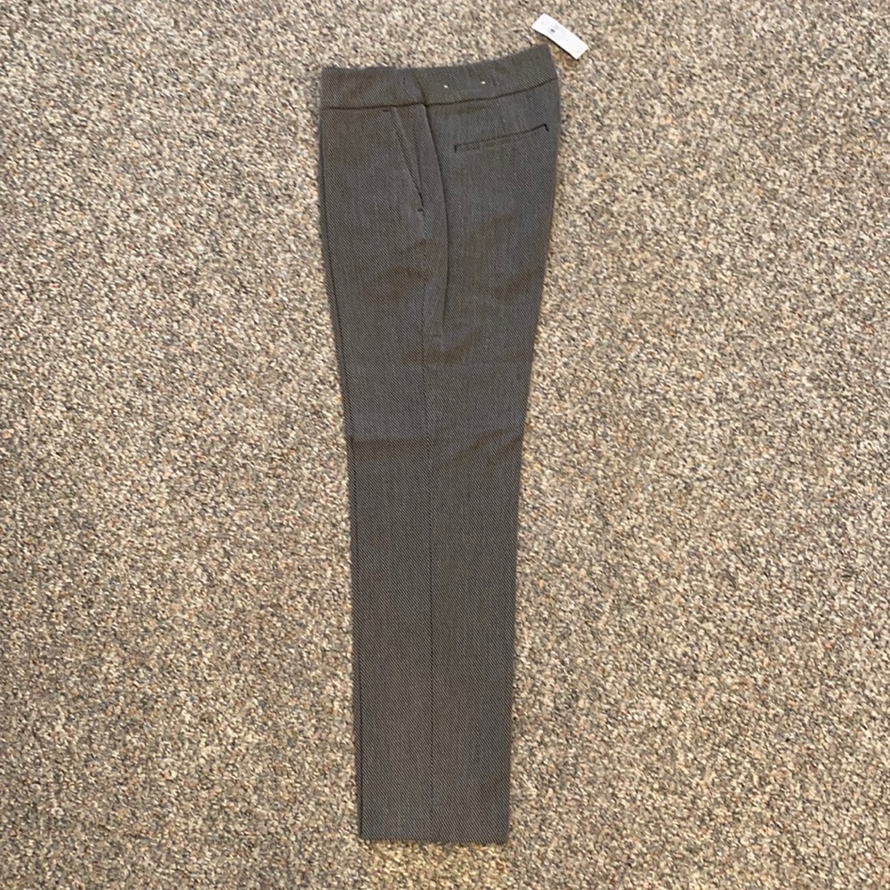 Ann Taylor Factory dress trouser size 6 grey patterned straight leg NWT